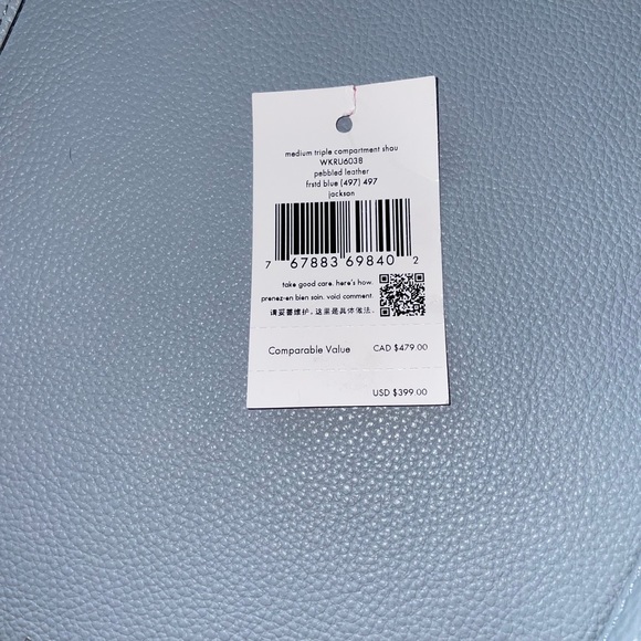 BNWT light blue Kate Spade large purse - Picture 2 of 3